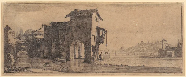 Moulin à eau, feuille n° 3 de la série « Les quatre paysages »