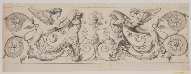 Frise décorative avec centaures et sphinx