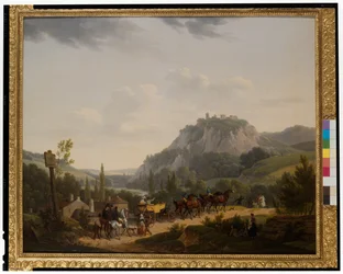 Un groupe de voyageurs dans un paysage