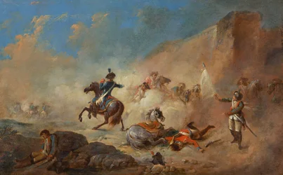 Combat de cavaliers anglais et français