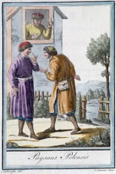 Paysans polonais - dans « Encyclopédie des voyages » par Grasset St Sauveur, éd. 1796