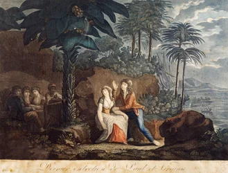 Paul et Virginie, illustration pour le roman de Jacques-Henri Bernardin de Saint-Pierre