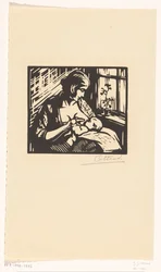Femme allaitant un enfant