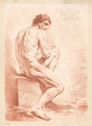 Homme nu assis, vu de dos (1er prix 1783)