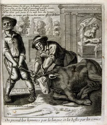 Illustration gravée du 17e siècle tirée d