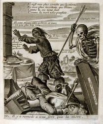Illustration des fables de Jean de La Fontaine (gravure)