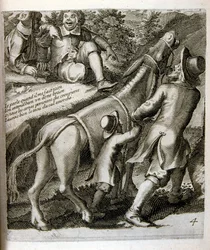 Illustration des fables de Jean de La Fontaine (gravure)