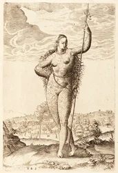 Une jeune femme picte, c1585
