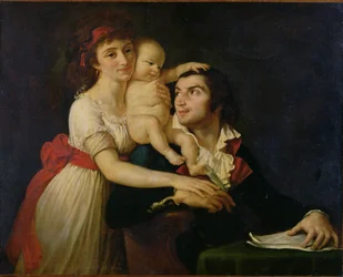 Camille Desmoulins (1760-94), sa femme Lucile (1771-94) et leur fils Horace-Camille (1792-1825) c.1792