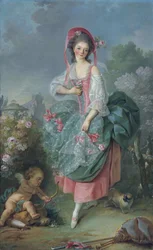 Ballerine Marie-Madeleine Guimard 1743-1816 en tant que Terpsichore