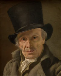 Homme au chapeau (huile sur toile)