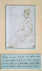 Marie-Antoinette conduite à la torture (1755 - 1793). Dessin de Jacques Louis David