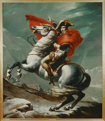 Napoléon franchissant le col de Saint-Bernard, une des cinq versions (huile sur toile)