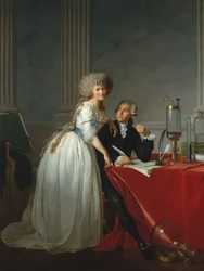 Portrait du chimiste français Antoine Laurent Lavoisier avec sa femme