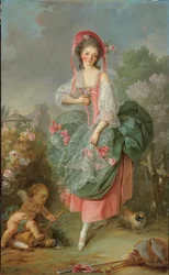 Portrait de Mademoiselle Guimard en Terpsichore