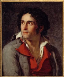 Portrait présumé du geôlier du peintre Jacques Louis David, resté en prison après la chute de Robespierre en 1794. Peinture attribuée à Jacques Louis David (1748-1825), vers 1795. 0,54 x 0,46 m. Rouen, Musée des Beaux-Arts