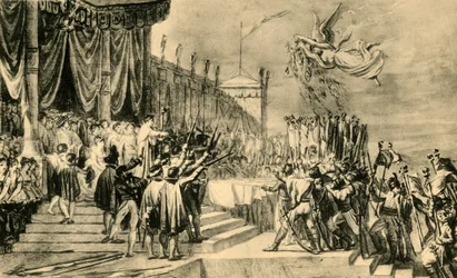 Étude pour La Distribution des Aigles, vers 1808, 1921