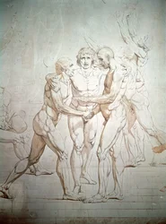 Le Serment du Jeu de Paume inachevé, (détail), 1791-1792