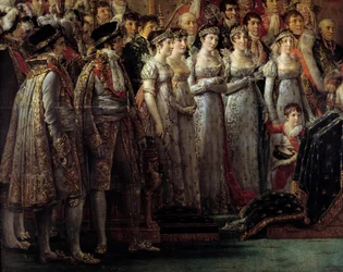 Le Sacre de Napoléon. Détail représentant les frères et sœurs de l