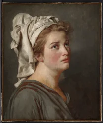 Jeune femme avec un turban
