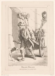 Marchand de rue avec des balais