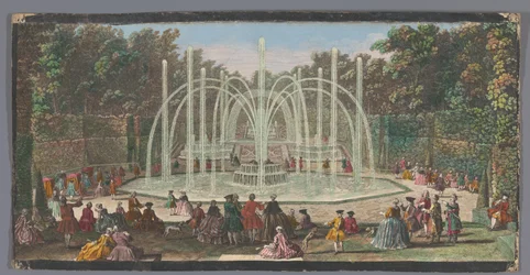 Vue du Bosquet des Trois Fontaines dans le Jardin de Versailles
