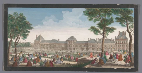 Vue du Palais des Tuileries à Paris depuis le Jardin des Tuileries
