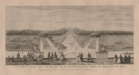 Le château depuis le canal à Rambouillet