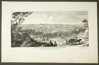View of Royal Palace of Meudon and Village (Vue du Chateau de Meduon et du village), from the series Le Château de Meudon