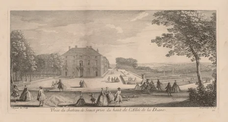 Vue du château de Sceaux depuis la promenade de Diane