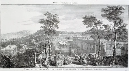 Vue du Château dans le parc de Saint-Cloud, du côté de la grande avenue
