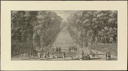 Vue de la Grande Cascade dans les jardins de Marly