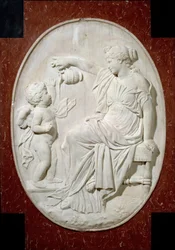 Monument au cœur de Louis XIII : les quatre vertus cardinales. Tempérance. Élément décoratif du monument funéraire de Louis XIII à l