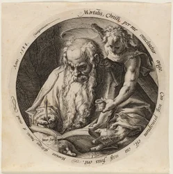 Saint Matthieu, première planche des Quatre évangélistes