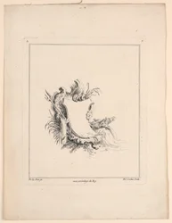 Écusson, de "Recueil Nouveau de Differens Cartouche"