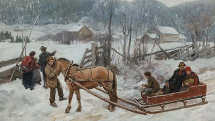 Retour de la promenade en traîneau