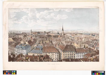 Panorama de Vienne vers le sud depuis l