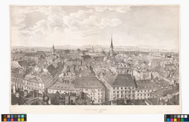 Panorama de Vienne vers le sud, depuis l