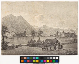 Le lac Traun et le château d