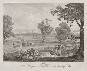 Hongrie, Vue vers la ville de Waitzen et le village de Telky