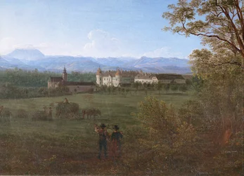 Château de Weinzierl, Basse-Autriche ... (huile sur toile)