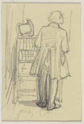 Homme de dos en habit