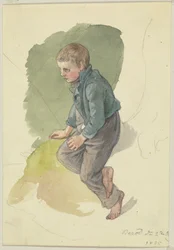 Jeune paysan assis de Berod