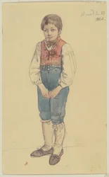Jeune paysan debout de Berod