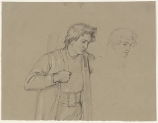 Jeune homme à mi-figure