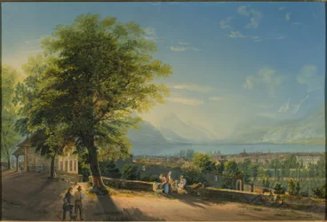Vevey depuis la terrasse de Saint-Martin