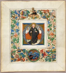 Saint Benoît, initiale 