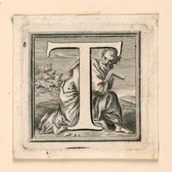Lettre capitale décorée T