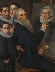 Autoportrait du peintre avec sa famille