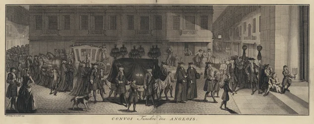 Procession funéraire anglaise (gravure)